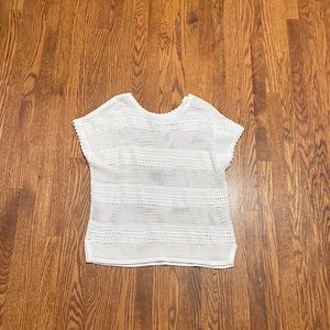 White Crochet Top